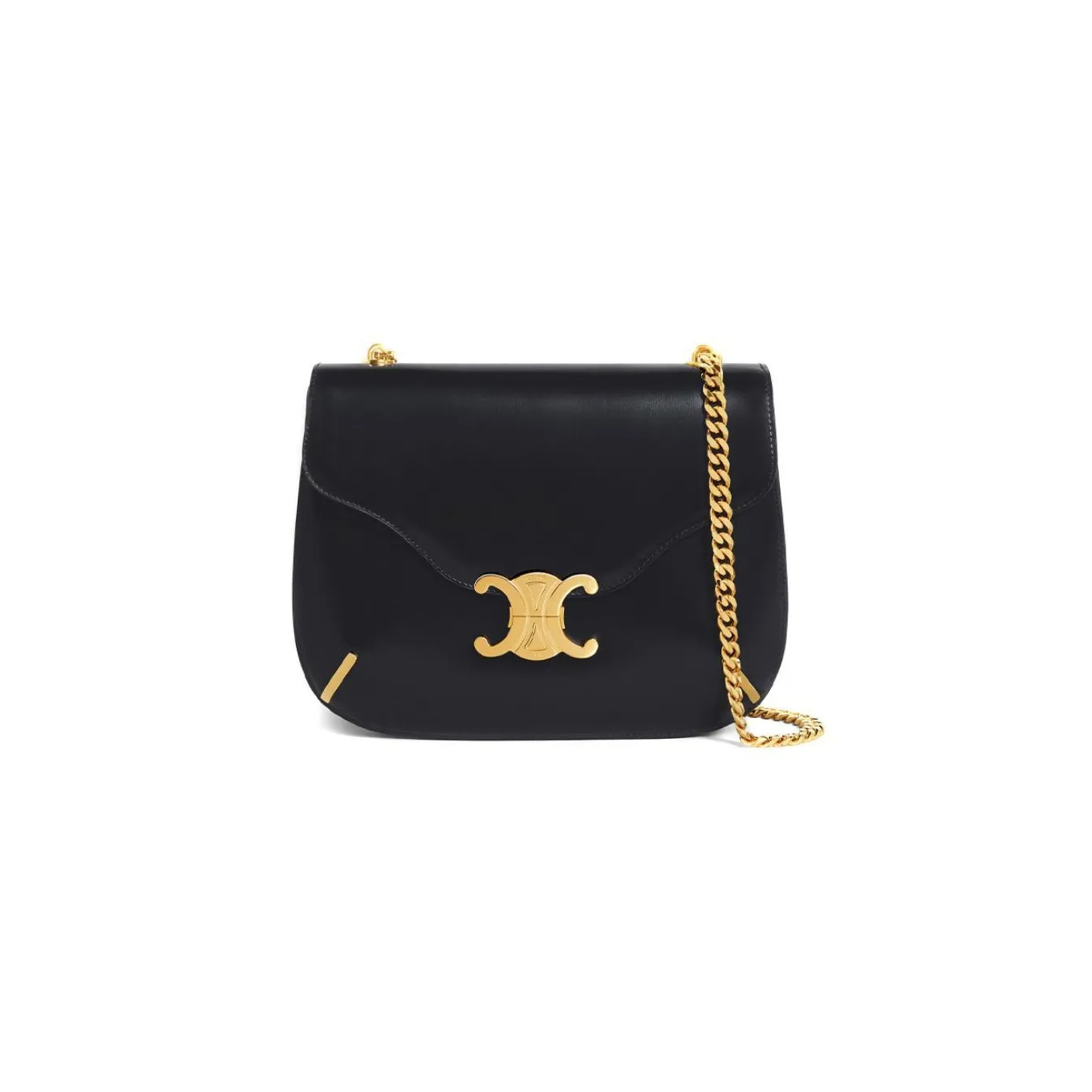 Ce**e chain bag in besace triomphe shiny calfskin 199273bf4.38no (24.5*17*4cm)